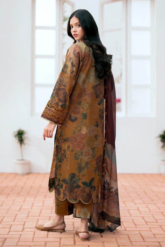 BAROQUE 3Pcs Lawn Print with Lawn Dupatta summer Collection Suit BQ-40