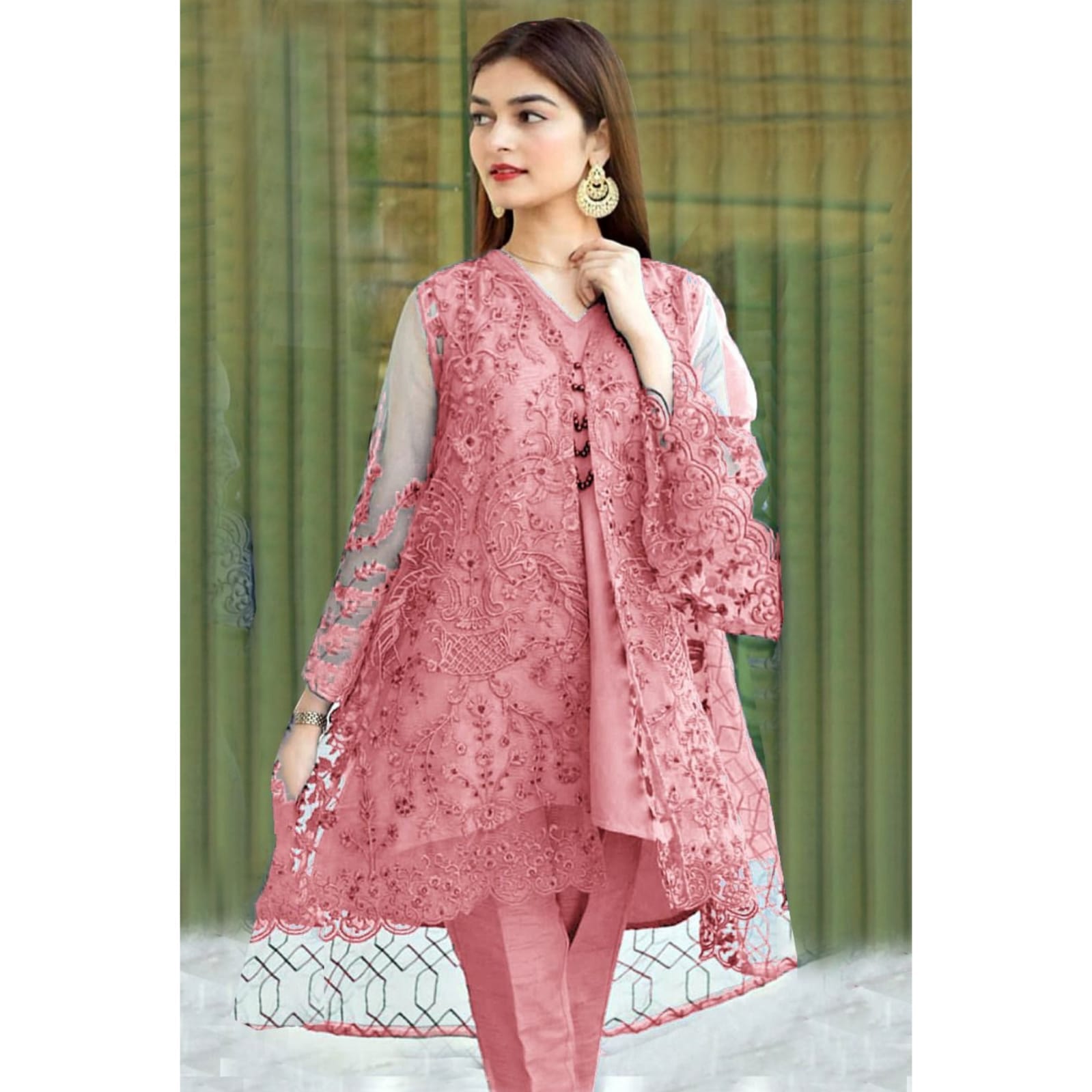 Limelight-2 Pc  Embroidered Organza Inner Lawn Summer Collection Suit